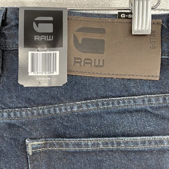G Star Raw Men's Dark Blue A Staq Denim Jeans NEW 30x34 Straight - Picture 7 of 14